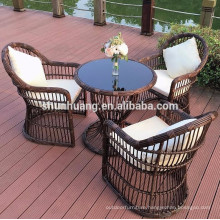 Nice design round rattan outdoor patio furniture wicker dining set